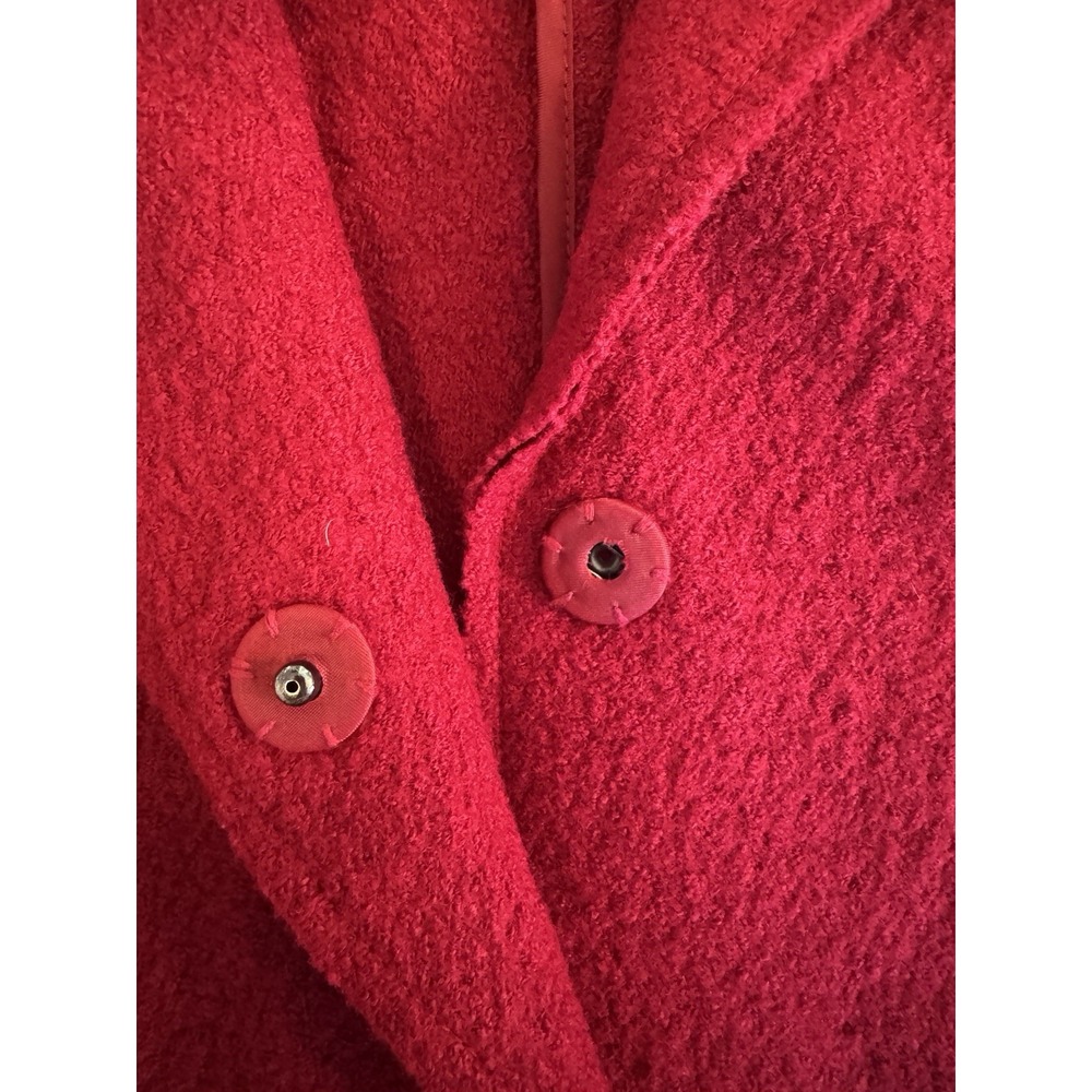 J Jill Raspberry Jacket Blazer Boiled Wool Blend Pockets Snap Front XL Fall - Picture 11 of 16